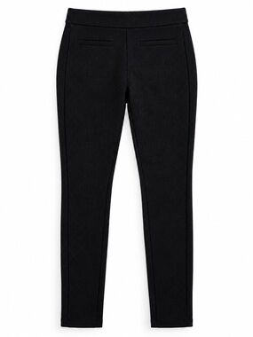 Max Studio Black Herringbone Pull-On Slim Pants Size S